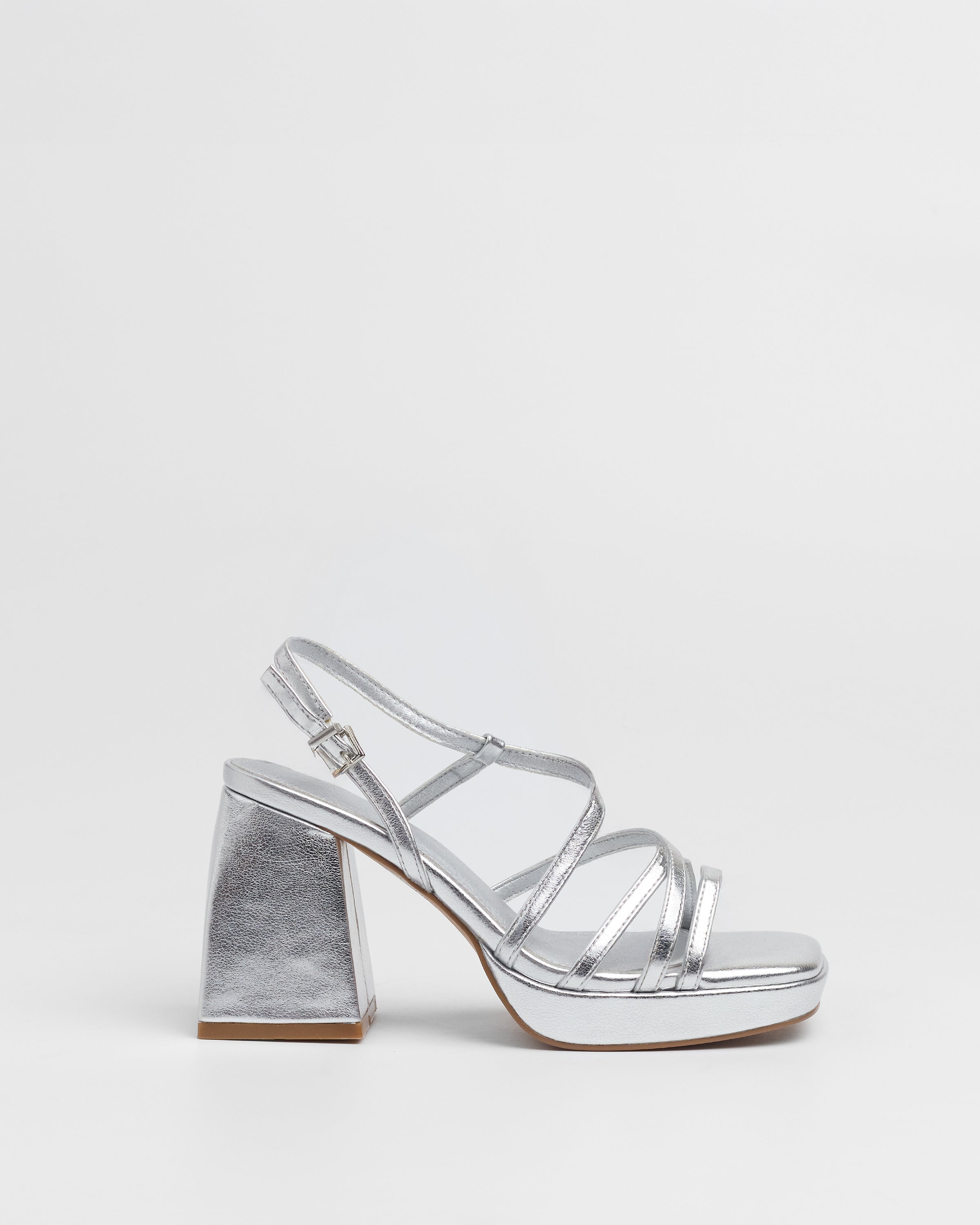 MIM Sandalia de tacón CORA PLATA