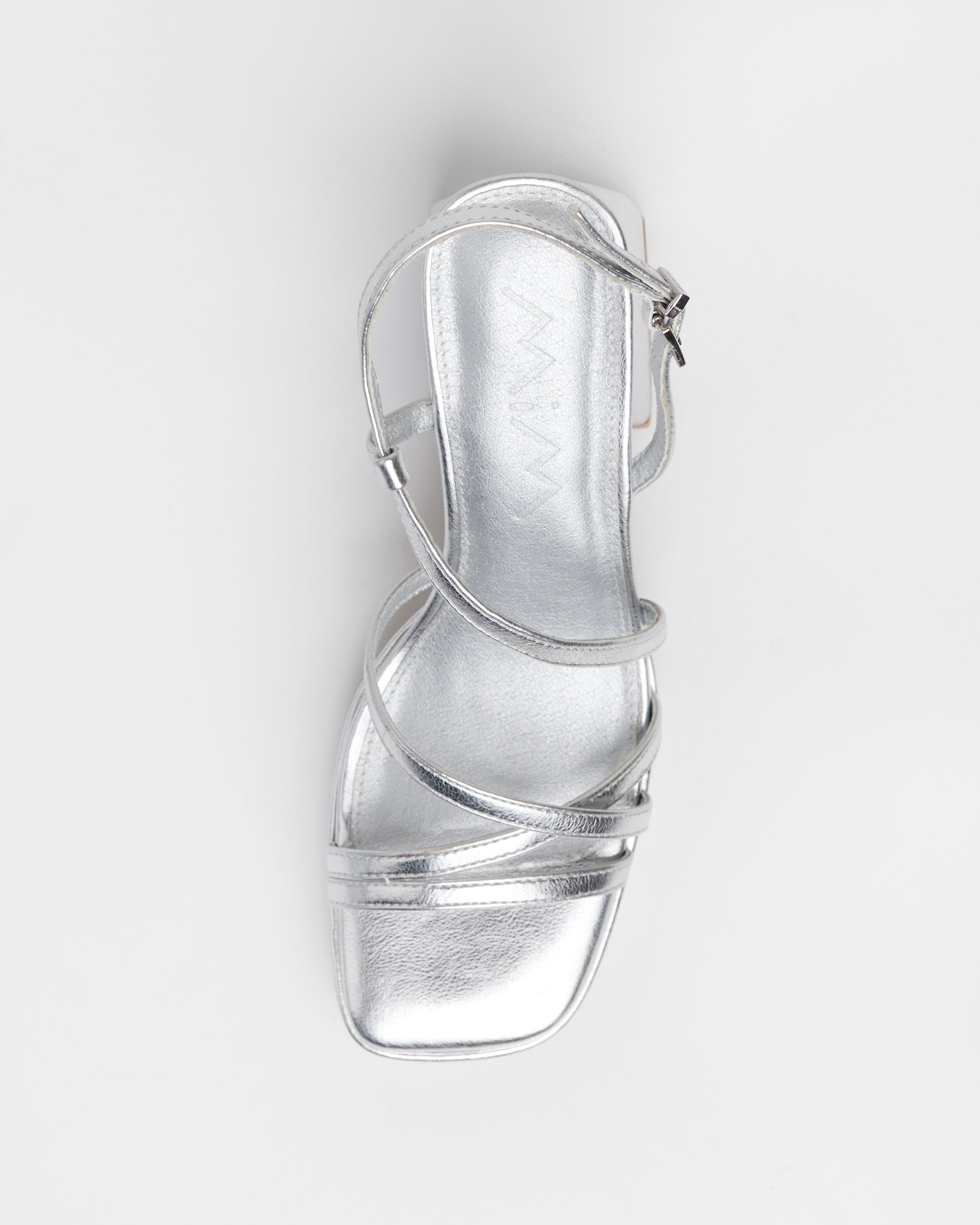 MIM Sandalia de tacón CORA PLATA