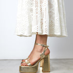 MIM Sandalia de tacón DALIA DORADO