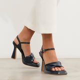 MIM Sandalia de tacón Dibai Azul Marino