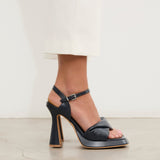 MIM Sandalia de tacón Dibai Azul Marino