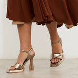 MIM Sandalia de tacón Dibai Metalizado