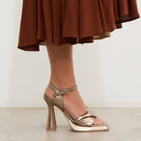 MIM Sandalia de tacón Dibai Metalizado