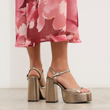 MIM Sandalia de tacón Dominic Metalizado