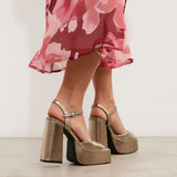 MIM Sandalia de tacón Dominic Metalizado