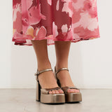 MIM Sandalia de tacón Dominic Metalizado