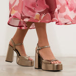 MIM Sandalia de tacón Dominic Metalizado