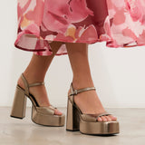 MIM Sandalia de tacón Dominic Metalizado