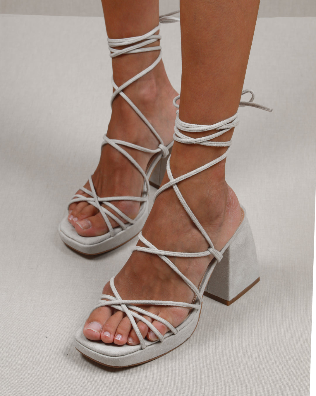 MIM Sandalia de tacón ELIE ECRU