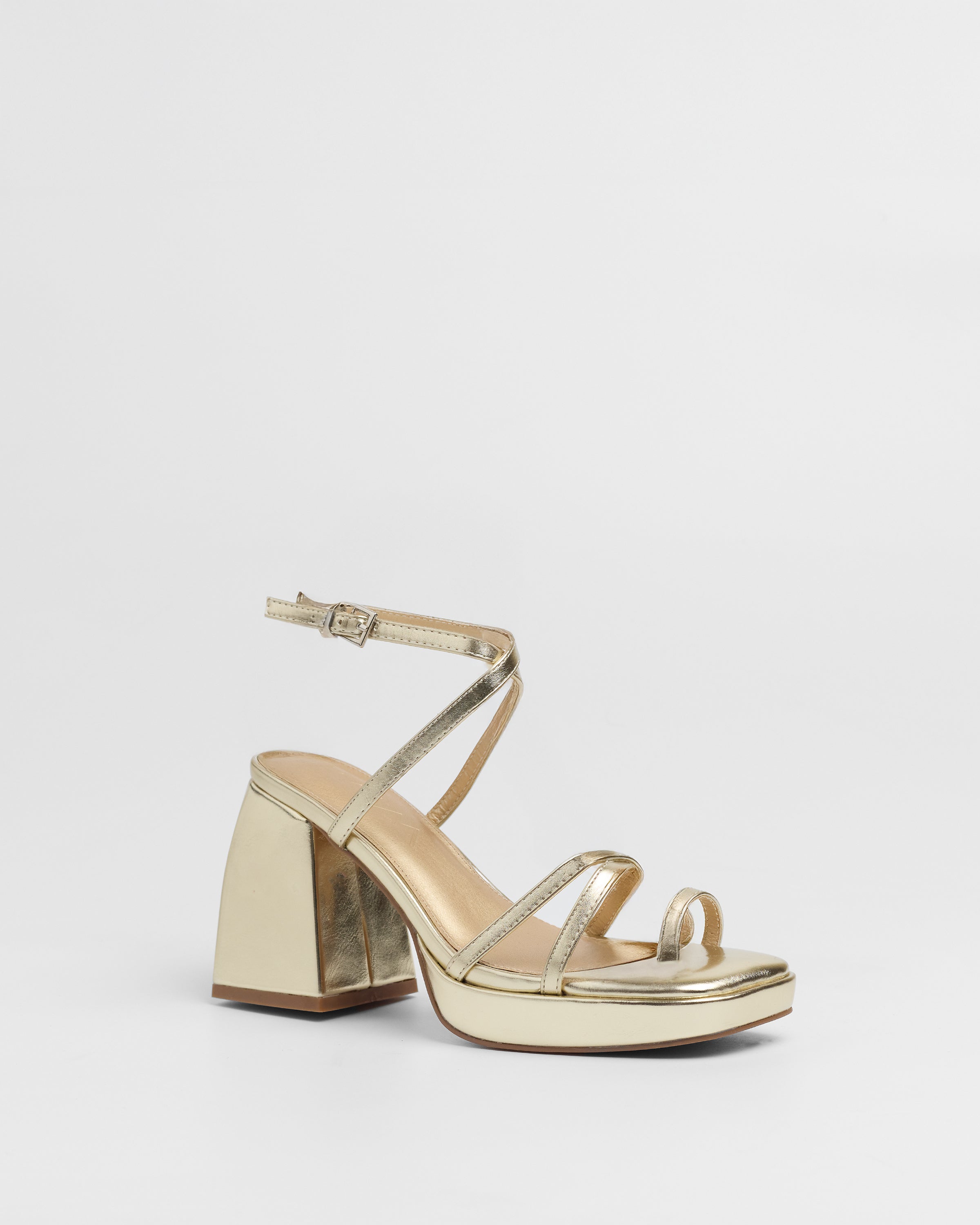 MIM Sandalia de tacón ENOA DORADO