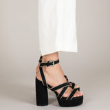 MIM Sandalia de tacón GINA NEGRO