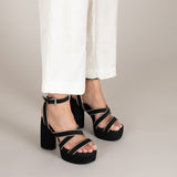 MIM Sandalia de tacón GINA NEGRO