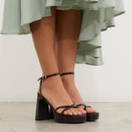 MIM Sandalia de tacón GRETA BURDEOS