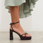 MIM Sandalia de tacón GRETA BURDEOS