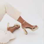 MIM Sandalia de tacón GRETA DORADO