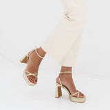 MIM Sandalia de tacón GRETA DORADO