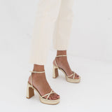 MIM Sandalia de tacón GRETA DORADO