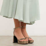 MIM Sandalia de tacón GRETA METALIZADO