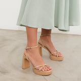 MIM Sandalia de tacón Greta Nude