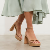 MIM Sandalia de tacón Greta Nude