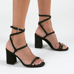 MIM Sandalia de tacón IGNAZIA NEGRO STUDS