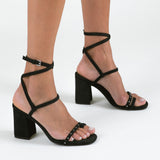 MIM Sandalia de tacón IGNAZIA NEGRO STUDS