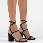 MIM Sandalia de tacón IGNAZIA NEGRO STUDS