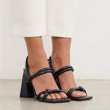 MIM Sandalia de tacón James Azul Marino