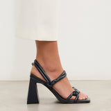 MIM Sandalia de tacón James Azul Marino