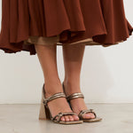 MIM Sandalia de tacón James Metalizado