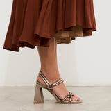 MIM Sandalia de tacón James Metalizado