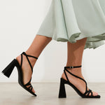 MIM Sandalia de tacón Jan Negro