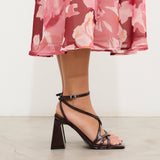 MIM Sandalia de tacón Jan Rojo