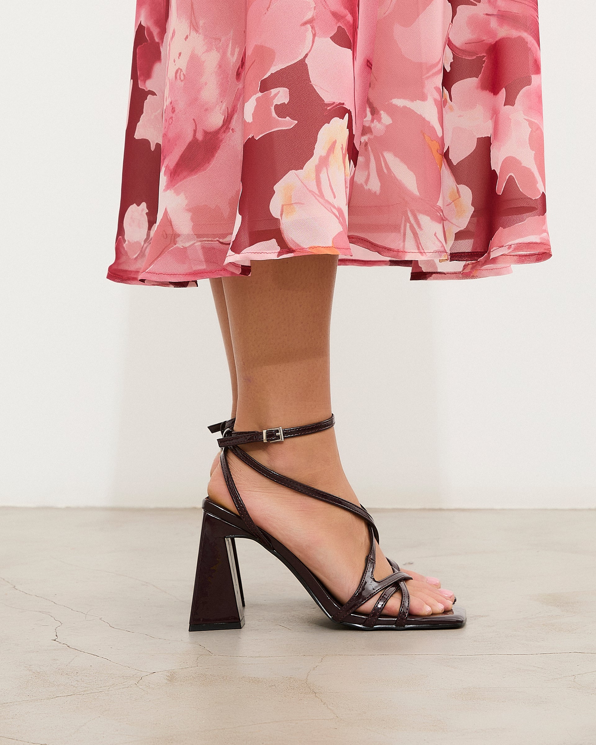 MIM Sandalia de tacón Jan Rojo