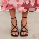 MIM Sandalia de tacón Jan Rojo