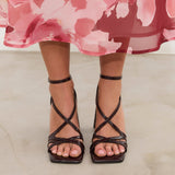 MIM Sandalia de tacón Jan Rojo