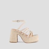 MIM Sandalia de tacón JAY ECRU