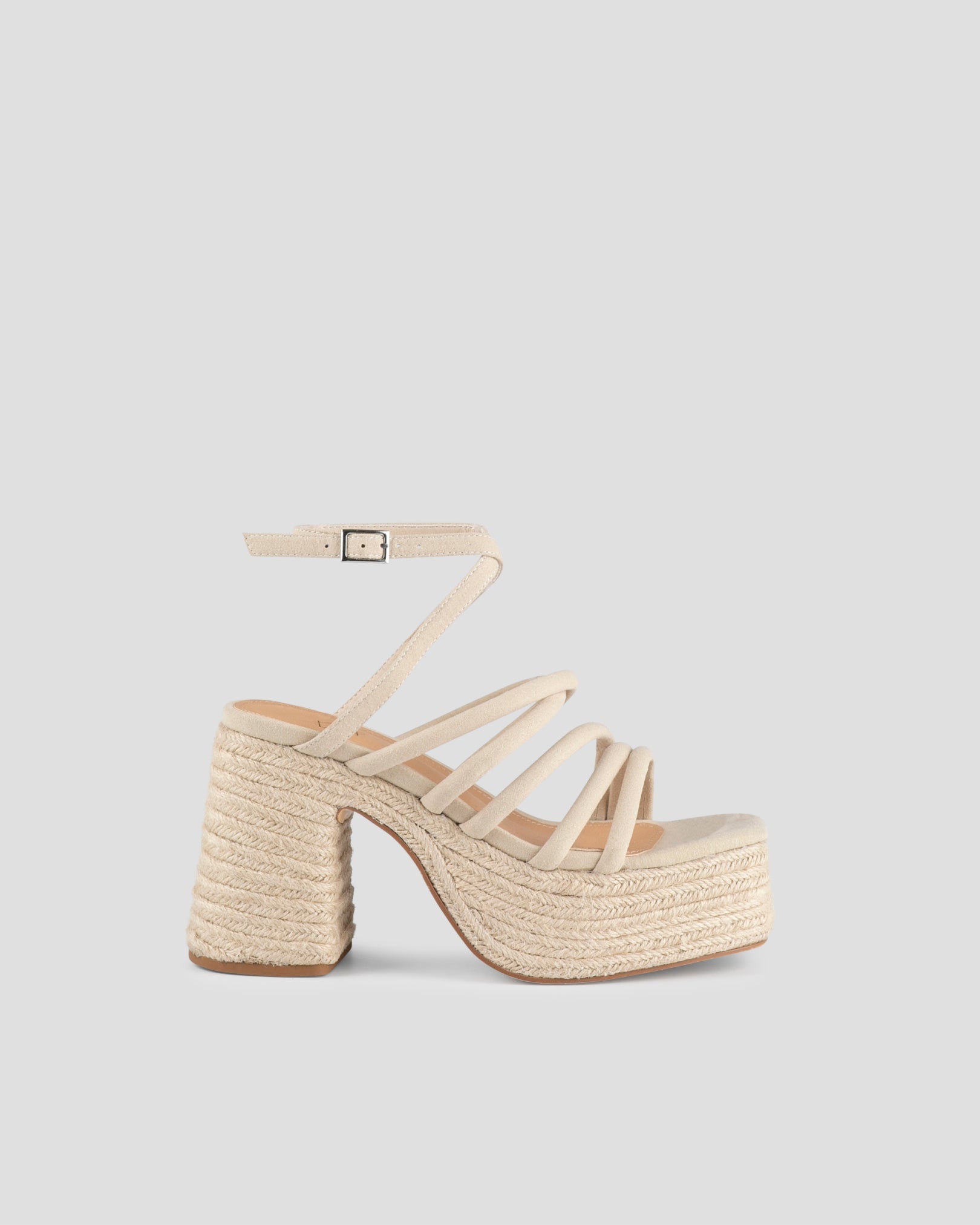 MIM Sandalia de tacón JAY ECRU