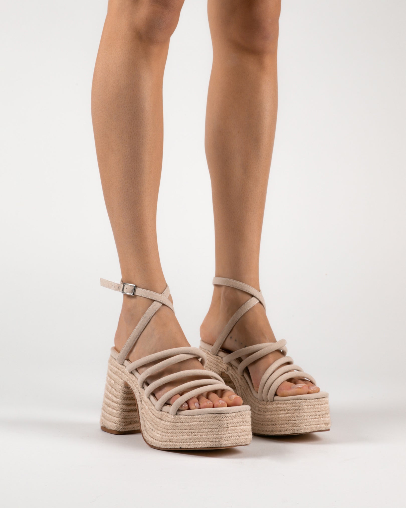 MIM Sandalia de tacón JAY ECRU