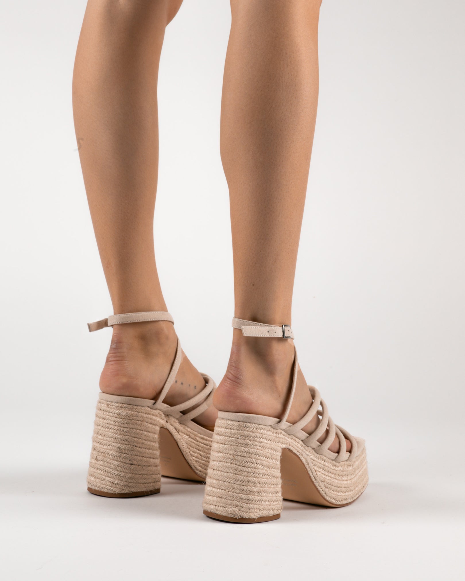 MIM Sandalia de tacón JAY ECRU