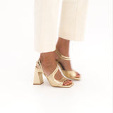 MIM Sandalia de tacón JUNI DORADO
