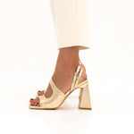 MIM Sandalia de tacón JUNI DORADO