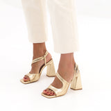 MIM Sandalia de tacón JUNI DORADO