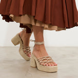 MIM Sandalia de tacón LENA BEIGE