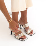 MIM Sandalia de tacón LEXIE PLATA