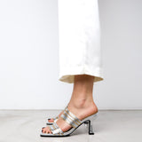 MIM Sandalia de tacón LEXIE PLATA