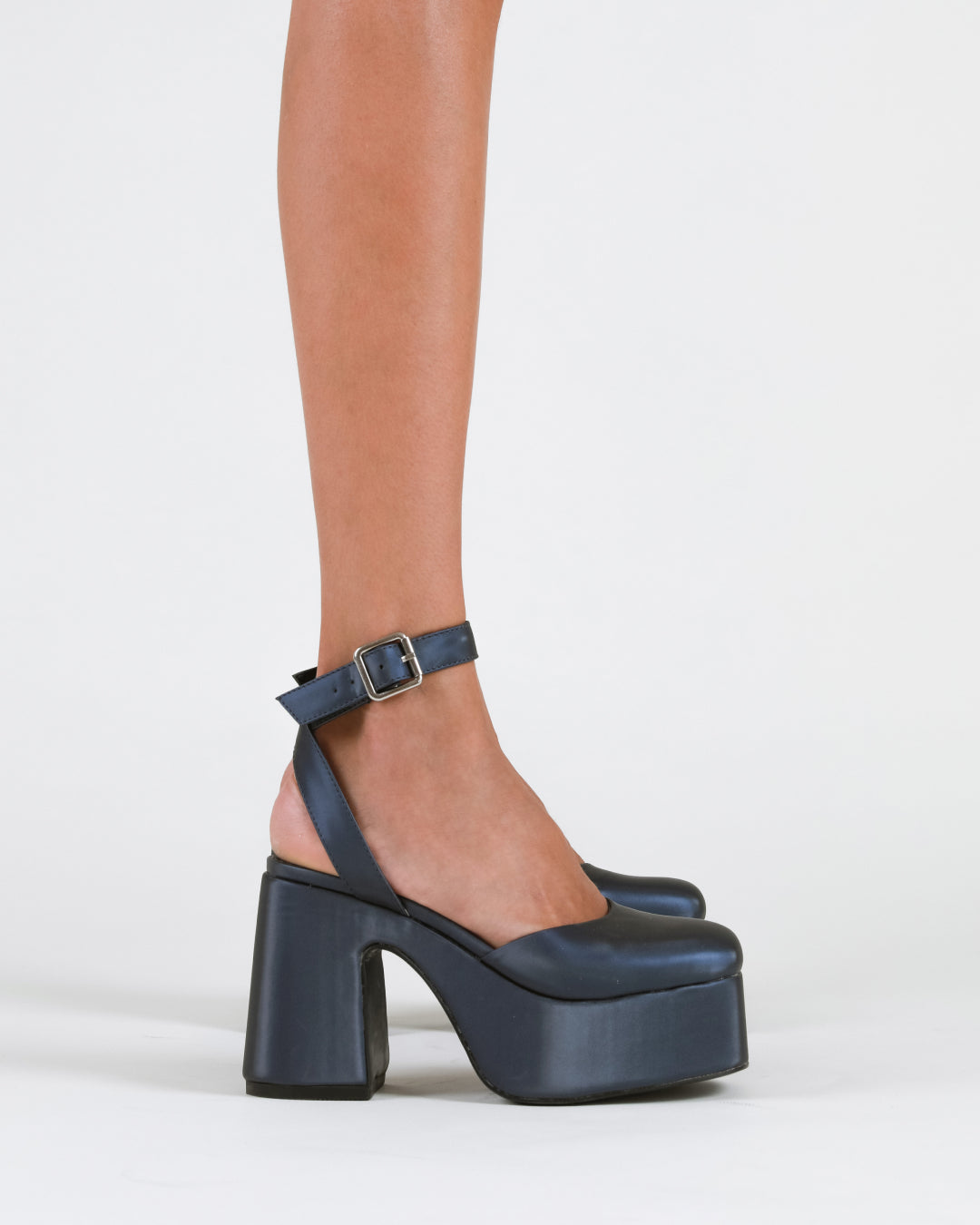 MIM Sandalia de tacón LIZARD NAVY