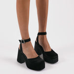 MIM Sandalia de tacón LIZARD NEGRO