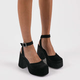 MIM Sandalia de tacón LIZARD NEGRO