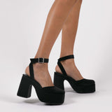 MIM Sandalia de tacón LIZARD NEGRO